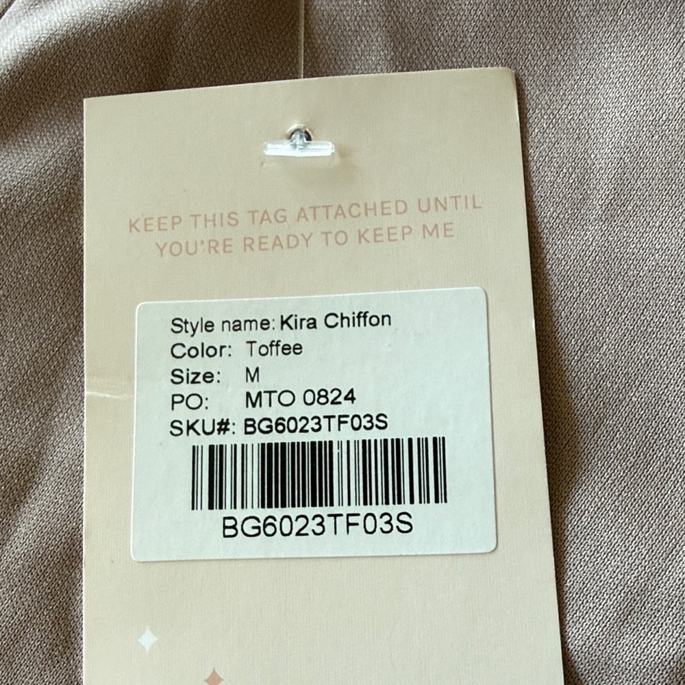 Birdy Grey Kira Chiffon One-Shoulder Dress in Toffee
